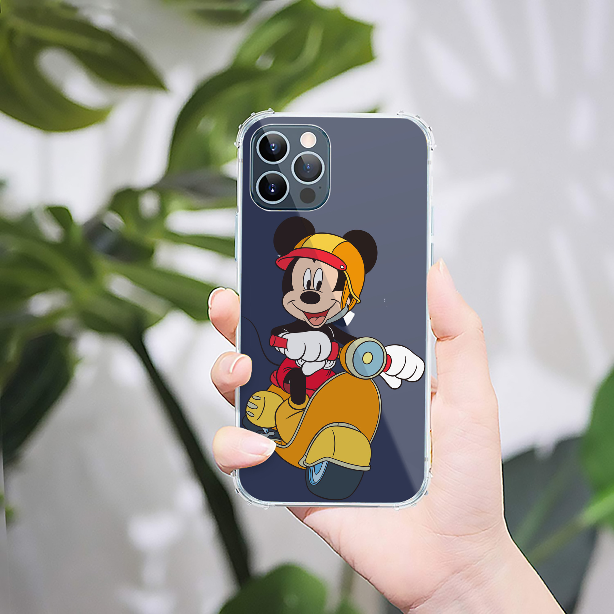 （画像用） ミッキーマウス Mickey Mouse 【iPhone 12シリーズ対応】透明スマホケース（クリアソフトケース）